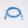 Câble RJ45 Male/Male droit CAT6A F/UTP - Longueur 1M - Bleu - en sachet