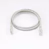 Câble RJ45 Male/Male droit CAT6A U/UTP - Longueur 1M - Gris - en sachet