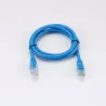 Câble RJ45 Male/Male droit CAT6 U/UTP - Longueur 1M - Bleu - en sachet