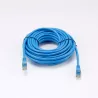 Câble RJ45 Male/Male droit CAT6 F/UTP - Longueur 10M - Bleu - en sachet