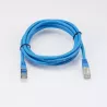 Câble RJ45 Male/Male droit CAT6A F/UTP - Longueur 2M - Bleu - en sachet