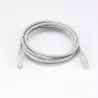 Câble RJ45 Male/Male droit CAT6A U/UTP - Longueur 2M - Gris - en sachet