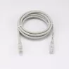 Câble RJ45 Male/Male droit CAT6 U/UTP - Longueur 2M - Gris - en sachet