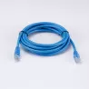 Câble RJ45 Male/Male droit CAT6A U/UTP - Longueur 3M - Bleu - en sachet