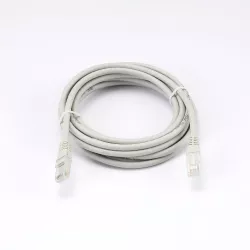 Câble RJ45 Male/Male droit CAT6A U/UTP - Longueur 3M - Gris - en sachet