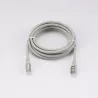 Câble RJ45 Male/Male droit CAT6 F/UTP - Longueur 3M - Gris - en sachet