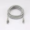Câble RJ45 Male/Male droit CAT6 U/UTP - Longueur 3M - Gris - en sachet