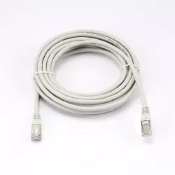 Câble RJ45 Male/Male droit CAT6A F/UTP - Longueur 5M - Gris - en sachet