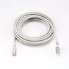 Câble RJ45 Male/Male droit CAT6A F/UTP - Longueur 5M - Gris - en sachet
