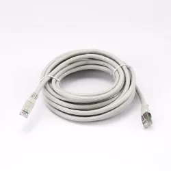 Câble RJ45 Male/Male droit CAT6A S/FTP - Longueur 5M - Gris - en sachet