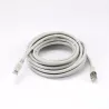 Câble RJ45 Male/Male droit CAT6A S/FTP - Longueur 5M - Gris - en sachet