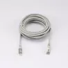 Câble RJ45 Male/Male droit CAT6 F/UTP - Longueur 5M - Gris - en sachet