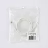 Câble USB-C/USB-C 2.0 Male/Male - 25W - Longueur 1.80M - Blanc - en sachet