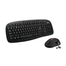 Kit HEDENclavier multimedia & souris optiq 4 boutons ss fil,2.4G,noir