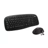 Kit HEDENclavier multimedia & souris optiq 4 boutons ss fil,2.4G,noir