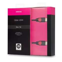 Câble HDMI mâle/mâle 5m noir