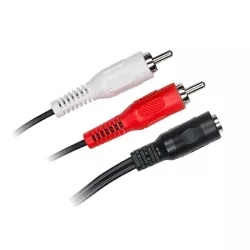 Câble Jack femelle/2 RCA mâle 15 cm