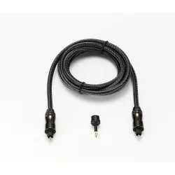 Câble Optique Mâle/Mâle 1.50m HG Connecteurs plaqués or Câble tressé - avec adaptateur