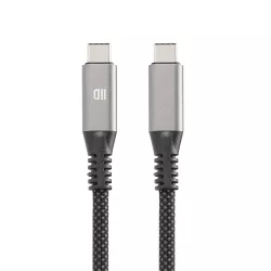 Câble USB-C/USB-C mâle/mâle 1m - USB 4.0 - charge 240W (3A/20V) - 40Gbps - tressé - connecteurs renforcés