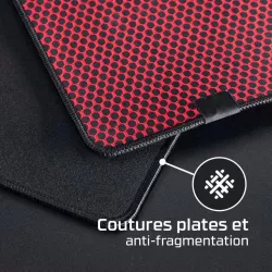 HyperX Pulsefire (XL) - Tapis de souris - surpiqûres anti-effilochage, Base antidérapante en caoutchouc et rembourrage…