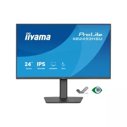 Ecran IIYAMA 23,8" Noir IPS Ultra Mince 16:9 1ms 1920x1080 350cd/m² 120Hz HDMI DisplayPort 2xUSB HUB HPs TCO X2493HSU-B1