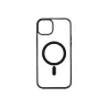 We Coque de protection RUBBER APPLE IPHONE 14 PLUS / 15 PLUS - Dos transparentcontour mat noir - Compatible MAGSAFE