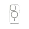 We Coque de protection RUBBER APPLE IPHONE 14 PRO - Dos transparentcontour gris - Compatible MAGSAFE