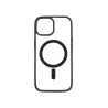 We Coque de protection RUBBER APPLE IPHONE 15 - Dos transparentcontour mat noir - Compatible MAGSAFE