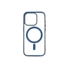 We Coque de protection RUBBER APPLE IPHONE 15 PRO - Dos transparentcontour bleu - Compatible MAGSAFE