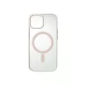 We Coque de protection RUBBER APPLE IPHONE 15 - Dos transparentcontour rose - Compatible MAGSAFE
