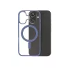 We Coque de protection RUBBER APPLE IPHONE 17 - Dos transparent–contour mat bleu - Compatible MAGSAFE