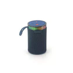 Enceinte bluetooth 36W, lecteur de cartes micro SD, batterie rechargeable 1200mAh, jeu de lumière, dragonne, 80*80*130mm