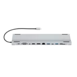 Hub WE USB-C universel 12 ports - HDMI 1.4, DP1.2, VGA, USB 3.0x2, USB-C3.0, SD/TF 2.0, Jack 3.5, RJ45 1000Mbps, USB-C PD 100W…