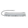 Hub WE USB-C universel 12 ports - HDMI 1.4, DP1.2, VGA, USB 3.0x2, USB-C3.0, SD/TF 2.0, Jack 3.5, RJ45 1000Mbps, USB-C PD 100W…