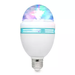Nirvana Mini Lampe à LED Rouge, vert et bleu, 3W, Auto 3 LEDs avec effet rotatif E27, durée de vie 50000h, WE