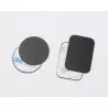 Pack de 2 Plaques métalliques - Fixation magnétique de support voiture - Noir
