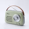 Enceinte/Radio HALTERREGO rétro 3, 5W RMS, Bluetooth, Radio FM, lecteur USB, Aux IN, batterie rechargeable, vert