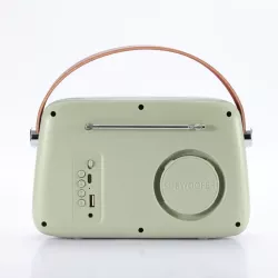 Enceinte/Radio HALTERREGO rétro 3, 5W RMS, Bluetooth, Radio FM, lecteur USB, Aux IN, batterie rechargeable, vert