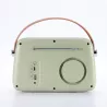 Enceinte/Radio HALTERREGO rétro 3, 5W RMS, Bluetooth, Radio FM, lecteur USB, Aux IN, batterie rechargeable, vert