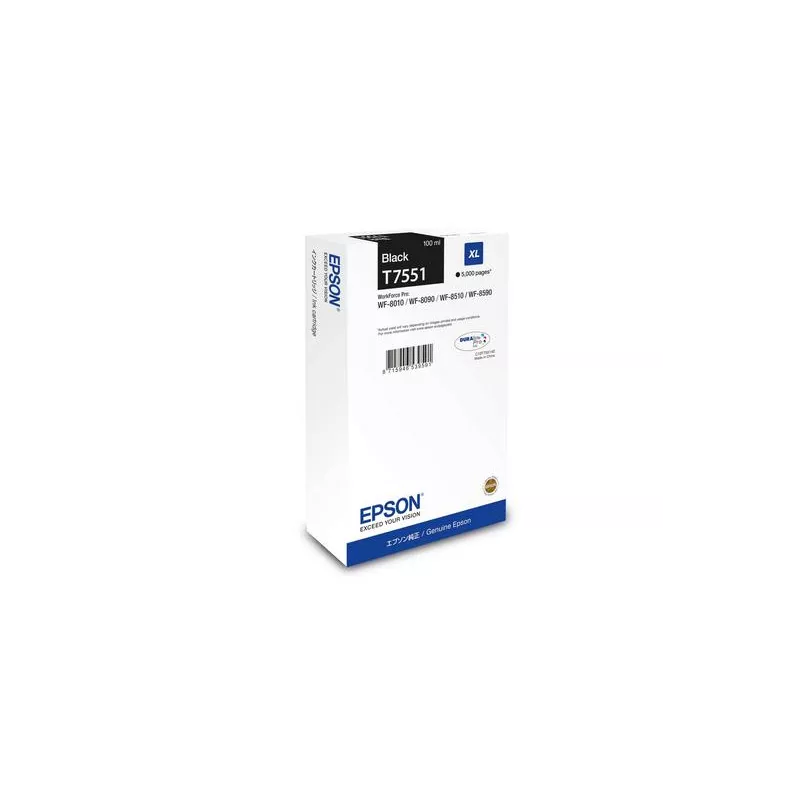 EPSON Cartouche Encre T7551 DURABrite Pro Noir XL 5 000 pages WF-8510 / WF-8590