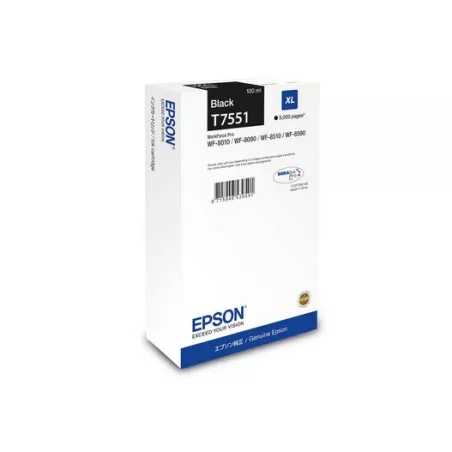 EPSON Cartouche Encre T7551 DURABrite Pro Noir XL 5 000 pages WF-8510 / WF-8590