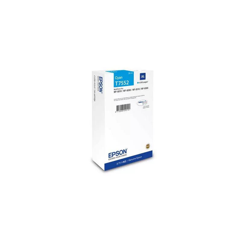 EPSON Cartouche Encre T7552 DURABrite Pro Cyan XL 4 000 pages WF-8510 / WF-8590