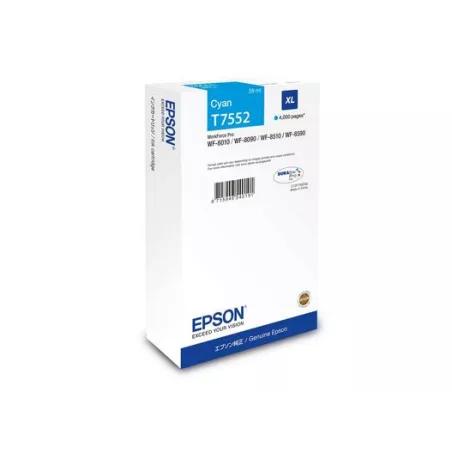 EPSON Cartouche Encre T7552 DURABrite Pro Cyan XL 4 000 pages WF-8510 / WF-8590