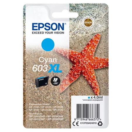 EPSON Cartouche Etoile de Mer 603XL Encre Cyan 4ml