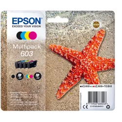 EPSON Multipack Etoile de Mer 603 3,4ml noir, 2,4ml C,M,Y