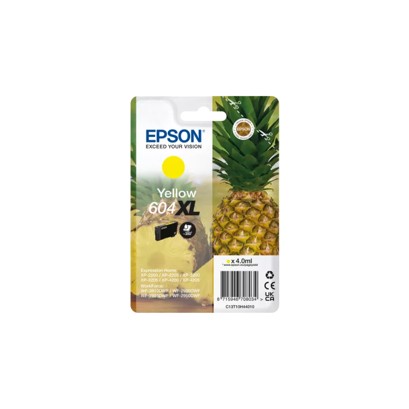 EPSON Cartouche Ananas encre 604XL Jaune 4ml