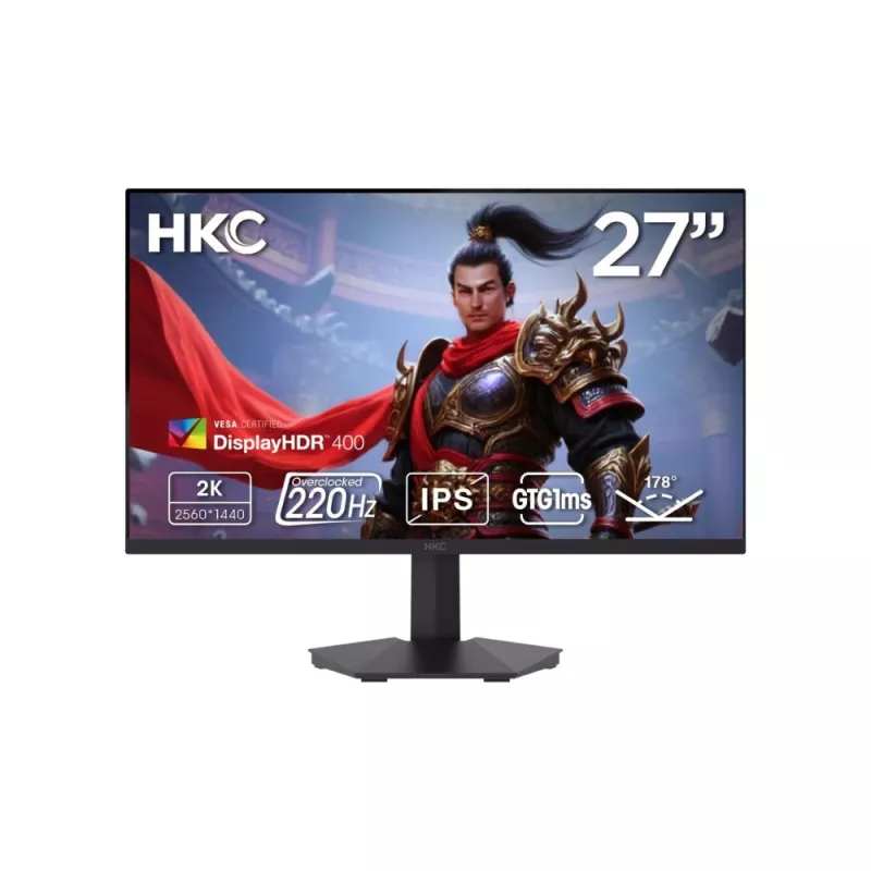 Ecran 27 HKC G27H2DPro gaming 2560x1440 IPS 16:9 200Hz 1000:1 1ms 350cd/m² 2xHDMI DP A/O VESA 100x100 Inclinable Pied fixe…