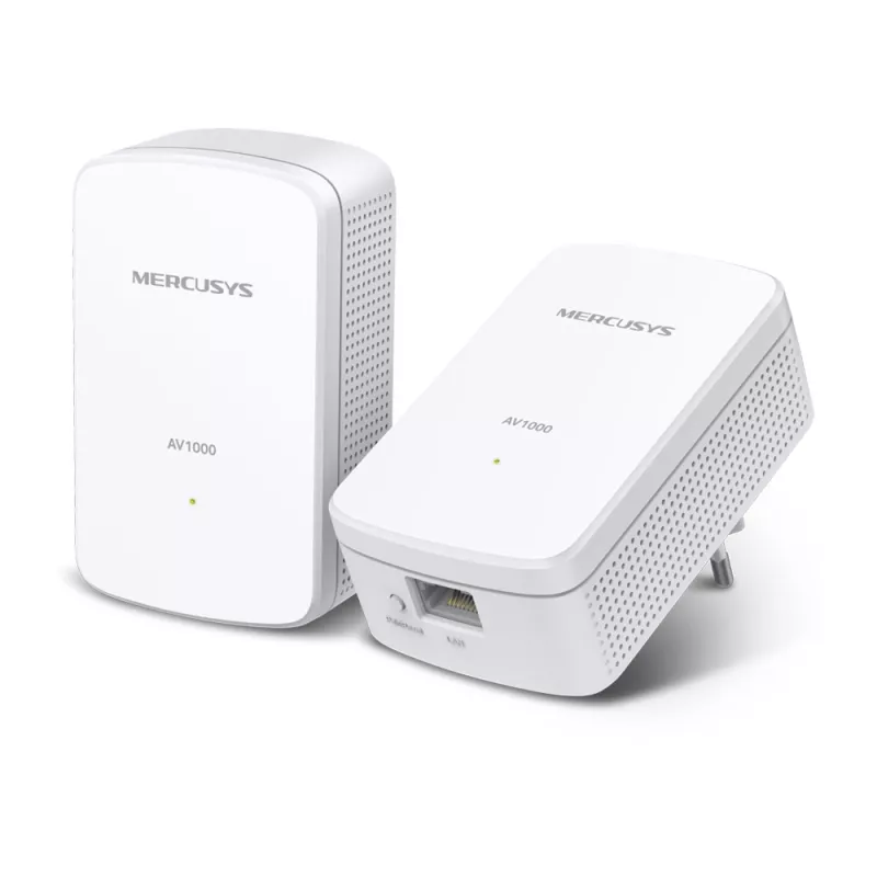 Kit de démarrage Powerline Gigabit AV1000 (lot de 2) Vitesse 1000Mbps Powerline CPU Broadcom 1 port Gigabit Branché au mur…
