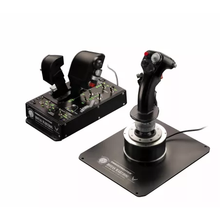 THRUSTMASTER HOTAS WARTHOG PC Joystick+panneau de contrôle+double Manette des gaz métal réplique de A-10C Technologie HEART…