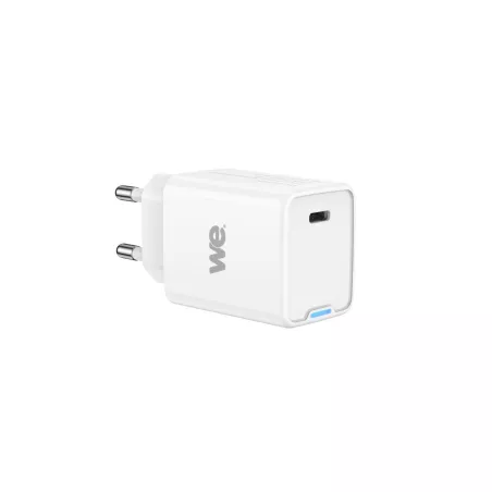 Bundle chargeur WE USB-C + câble USB-C/USB-C 1,2m - Chargeur 1 port USB-C 45W - PD/QC3.0 - Blanc